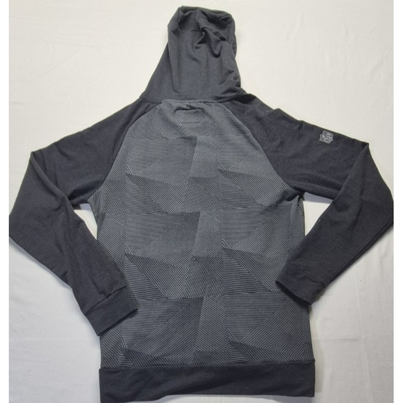 NFL Super Bowl Vlll‎ two toned gray full zip hoodie jacket geometric design  XS - Picture 2 of 13